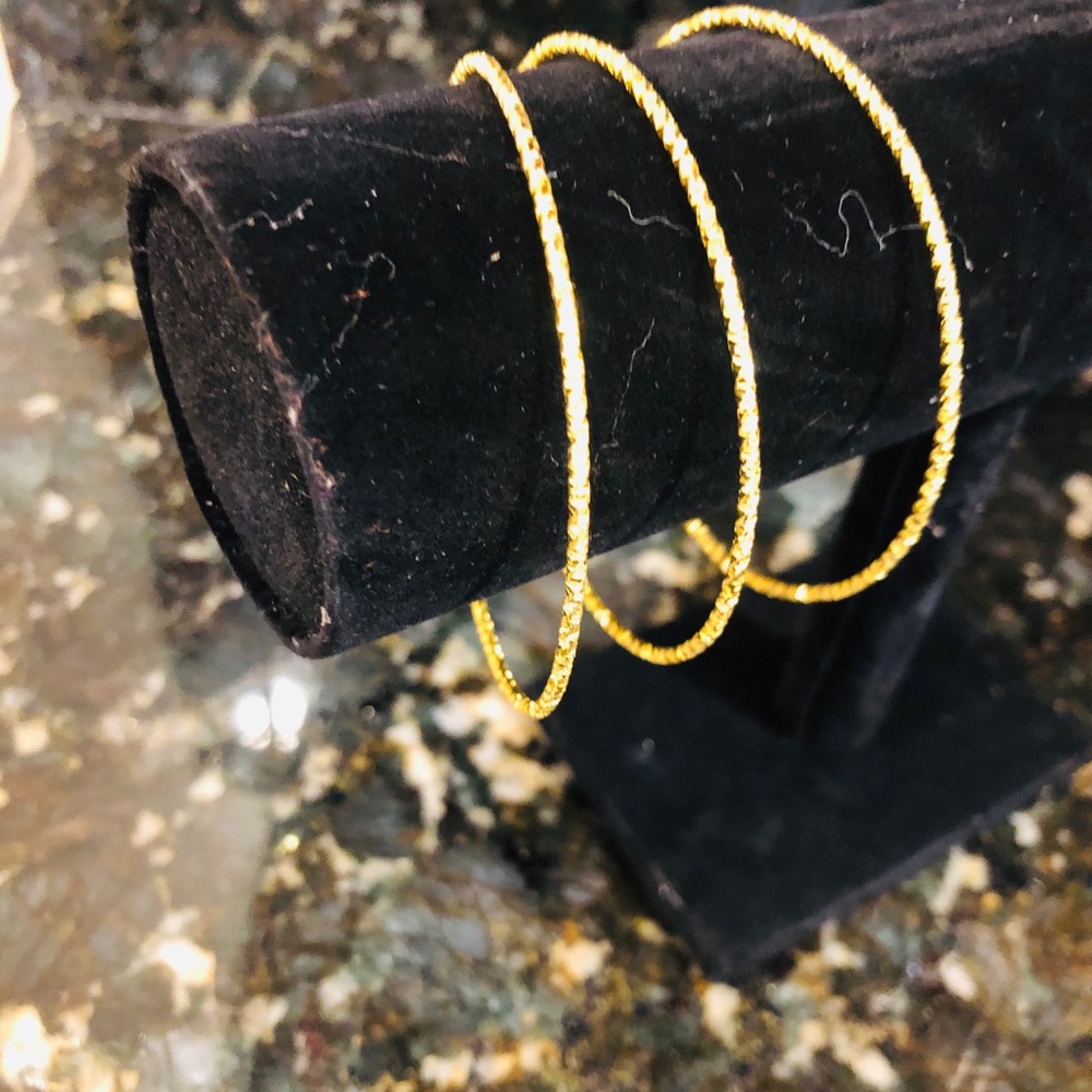 1- Rippled Gold costume Bracelet